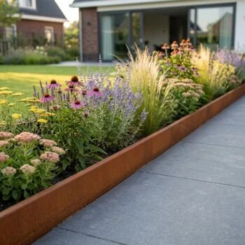 Bordures de jardin en acier Corten - Corpulent - Hauteur 12 cm - 150 cm