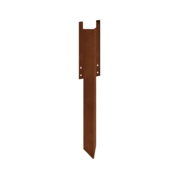 Piquet de bordure en acier Corten - Hauteur bordures de jardin 34 / 37,5 cm