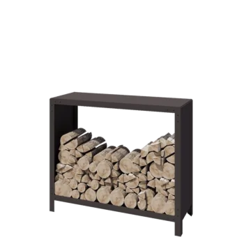 Range-bûches en acier - Indiana - 120 x 40 x 100 cm - RAL7016 mat (gris anthracite)