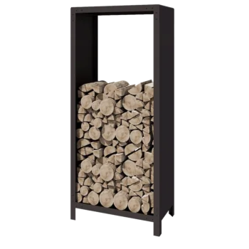 Range-bûches en acier - Indiana - 80 x 40 x 180 cm - Autre couleur RAL