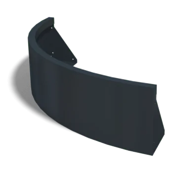 Mur de soutènement en acier - Courbe extérieure - 100 x 100 x 30 cm