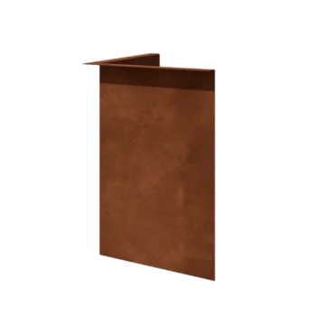 Bordures de jardin en acier Corten - Corpulent - Angle intérieur - Hauteur 45 cm