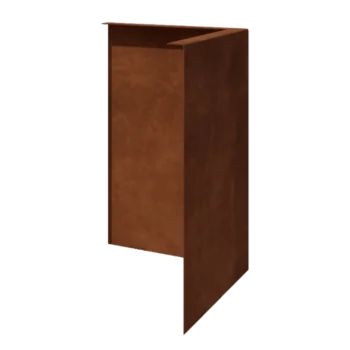 Bordures de jardin en acier Corten - Corpulent - Angle extérieur - Hauteur 45 cm