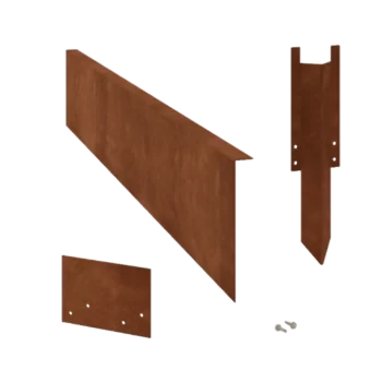Bordures de jardin en acier Corten - Corpulent - Hauteur 22 cm - Kit complet 24 mètre