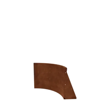 Mur de soutènement en acier Corten - Courbe intérieure - 50 x 50 x 50 cm
