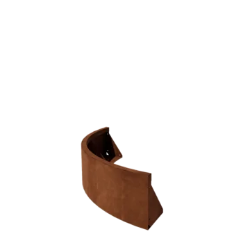 Mur de soutènement en acier Corten - Courbe extérieure - 100 x 100 x 30 cm