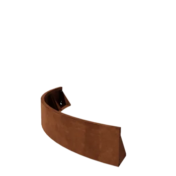 Mur de soutènement en acier Corten - Courbe extérieure - 150 x 150 x 30 cm
