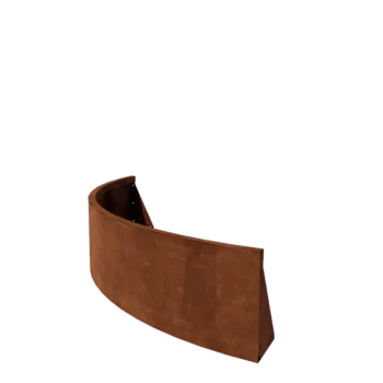 Mur de soutènement en acier Corten - Courbe extérieure - 150 x 150 x 40 cm
