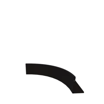 Mur de soutènement en acier - Courbe intérieure - 100 x 100 x 30 cm - RAL9005 mat (noir)