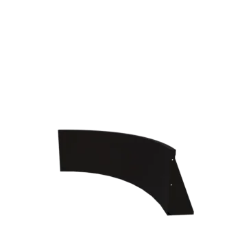Mur de soutènement en acier - Courbe extérieure - 100 x 100 x 50 cm - RAL9005 mat (noir)