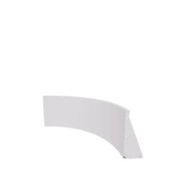 Mur de soutènement en acier - Courbe intérieure - 100 x 100 x 50 cm - RAL9010 mat (blanc)