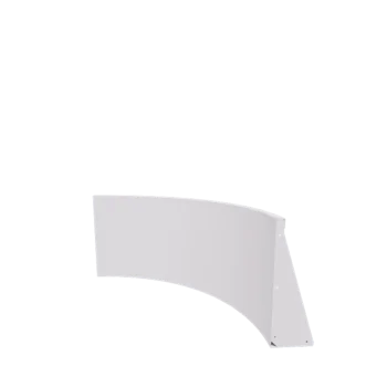 Mur de soutènement en acier - Courbe intérieure - 100 x 100 x 60 cm - RAL9010 mat (blanc)