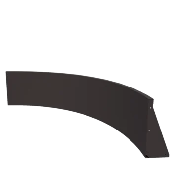 Mur de soutènement en acier - Courbe intérieure - 150 x 150 x 50 cm - RAL7016 mat (gris anthracite)