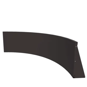 Mur de soutènement en acier - Courbe intérieure - 150 x 150 x 60 cm - RAL7016 mat (gris anthracite)