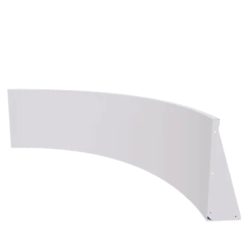 Mur de soutènement en acier - Courbe intérieure - 150 x 150 x 60 cm - RAL9010 mat (blanc)