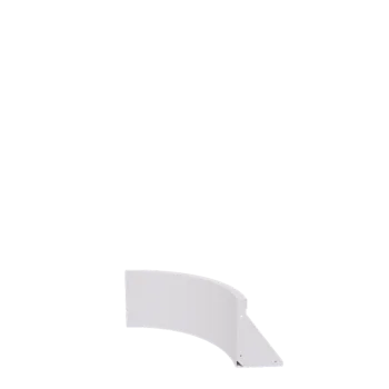 Mur de soutènement en acier - Courbe intérieure - 50 x 50 x 40 cm - RAL9010 mat (blanc)
