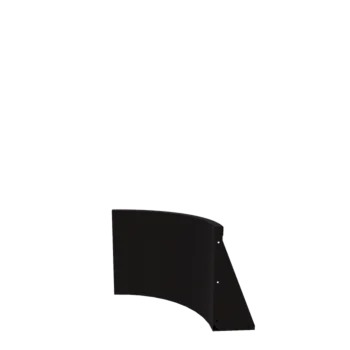 Mur de soutènement en acier - Courbe extérieure - 50 x 50 x 50 cm - RAL9005 mat (noir)