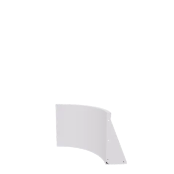 Mur de soutènement en acier - Courbe intérieure - 50 x 50 x 50 cm - RAL9010 mat (blanc)