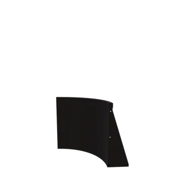 Mur de soutènement en acier - Courbe intérieure - 50 x 50 x 60 cm - RAL9005 mat (noir)