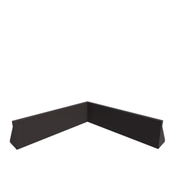 Mur de soutènement en acier - Angle intérieur - 100 x 100 x 30 cm - Autre couleur RAL