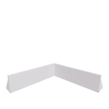 Mur de soutènement en acier - Angle intérieur - 100 x 100 x 30 cm - RAL9010 mat (blanc)