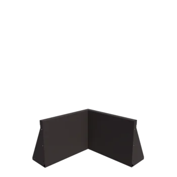 Mur de soutènement en acier - Angle intérieur - 50 x 50 x 40 cm - Autre couleur RAL