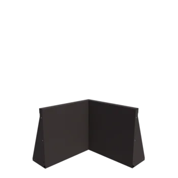 Mur de soutènement en acier - Angle intérieur - 50 x 50 x 50 cm - Autre couleur RAL