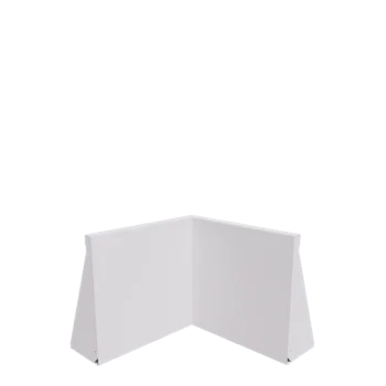 Mur de soutènement en acier - Angle intérieur - 50 x 50 x 50 cm - RAL9010 mat (blanc)