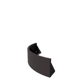 Mur de soutènement en acier - Courbe extérieure - 100 x 100 x 30 cm - RAL7016 matt (gris anthracite)