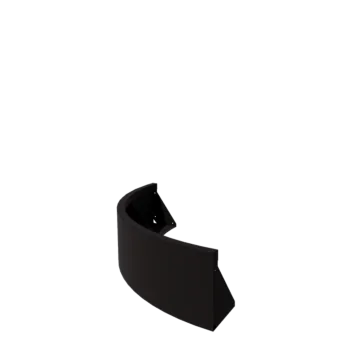 Mur de soutènement en acier - Courbe extérieure - 100 x 100 x 30 cm - RAL9005 mat (noir)