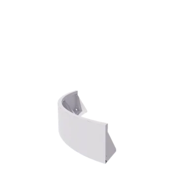 Mur de soutènement en acier - Courbe extérieure - 100 x 100 x 30 cm - RAL9010 mat (blanc)