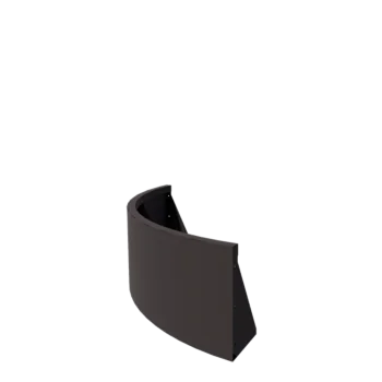 Mur de soutènement en acier - Courbe extérieure - 100 x 100 x 40 cm - Autre couleur RAL