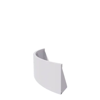 Mur de soutènement en acier - Courbe extérieure - 100 x 100 x 40 cm - RAL9010 mat (blanc)