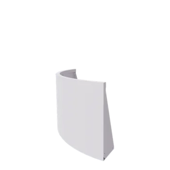 Mur de soutènement en acier - Courbe extérieure - 100 x 100 x 60 cm - RAL9010 mat (blanc)