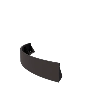 Mur de soutènement en acier - Courbe extérieure - 150 x 150 x 30 cm - RAL7016 mat (gris anthracite)