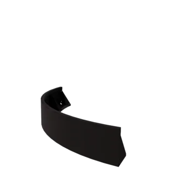 Mur de soutènement en acier - Courbe extérieure - 150 x 150 x 30 cm - RAL9005 mat (noir)