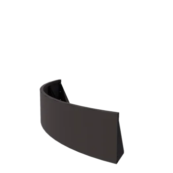 Mur de soutènement en acier - Courbe extérieure - 150 x 150 x 40 cm - RAL7016 mat (gris anthracite)
