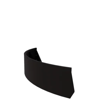 Mur de soutènement en acier - Courbe extérieure - 150 x 150 x 40 cm - RAL9005 mat (noir)
