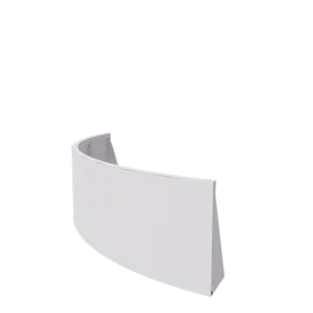 Mur de soutènement en acier - Courbe extérieure - 150 x 150 x 50 cm - RAL9010 mat (blanc)