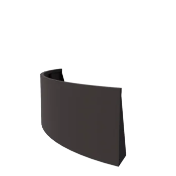 Mur de soutènement en acier - Courbe extérieure - 150 x 150 x 60 cm - RAL7016 mat (gris anthracite)