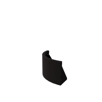 Mur de soutènement en acier - Courbe extérieure - 50 x 50 x 30 cm - RAL9005 mat (noir)