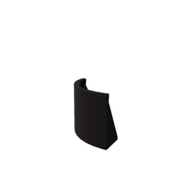 Mur de soutènement en acier - Courbe extérieure - 50 x 50 x 40 cm - RAL9005 mat (noir)
