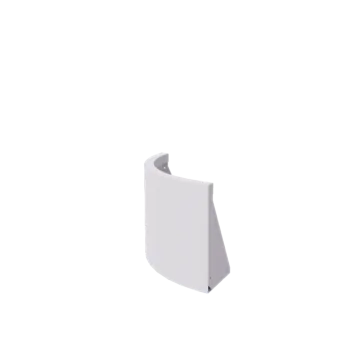 Mur de soutènement en acier - Courbe extérieure - 50 x 50 x 40 cm - RAL9010 mat (blanc)