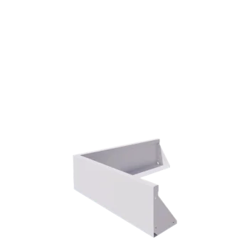 Mur de soutènement en acier - Angle extérieur - 100 x 100 x 30 cm - RAL9010 mat (blanc)