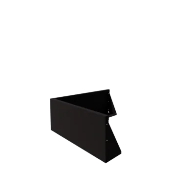 Mur de soutènement en acier - Angle extérieur - 100 x 100 x 40 cm - RAL9005 mat (noir)