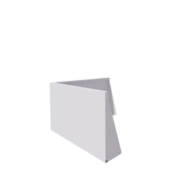 Mur de soutènement en acier - Angle extérieur - 100 x 100 x 60 cm - RAL9010 mat (blanc)