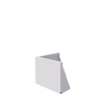 Mur de soutènement en acier - Angle extérieur - 50 x 50 x 40 cm - RAL9010 mat (blanc)