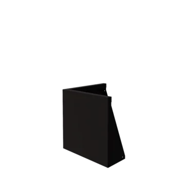 Mur de soutènement en acier - Angle extérieur - 50 x 50 x 50 cm - RAL9005 mat (noir)