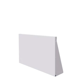 Mur de soutènement en acier - Droit - 100 x 60 cm - RAL9010 mat (blanc)