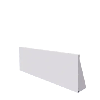 Mur de soutènement en acier - Droit - 150 x 50 cm - RAL9010 mat (blanc)